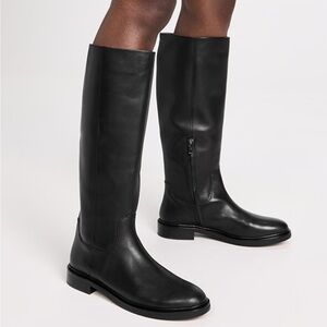 Madewell Black Heeled Boots, Extended Calf